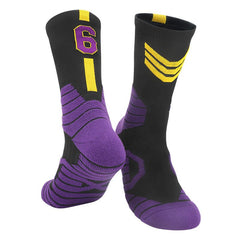 No.6 LA Compression Basketball Socks Jersey One
