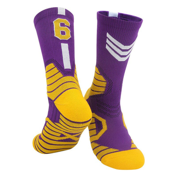 No.6 LA Compression Basketball Socks Jersey One
