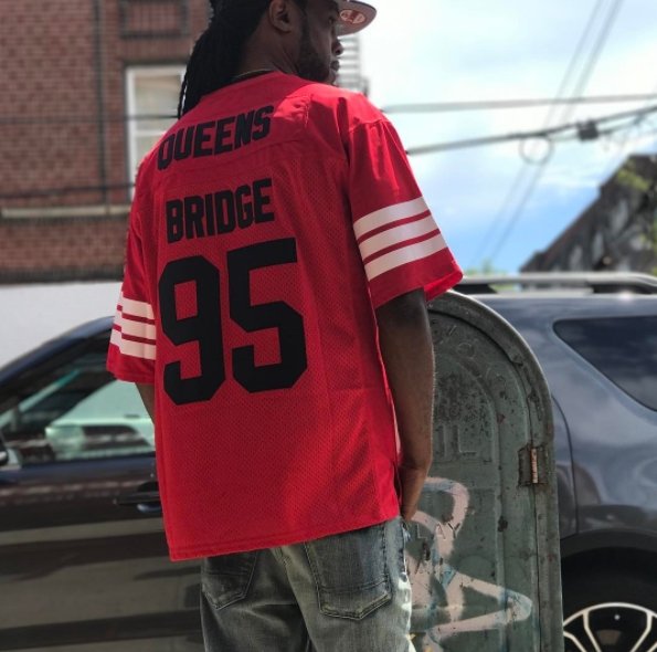 Prodigy #95 Shook Ones Hennessy Queens Bridge Football Jersey Jersey One