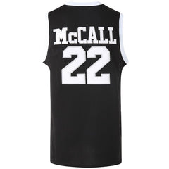 Quincy McCall #22 Crenshaw High School Black Jersey - Back View Stitched