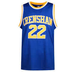 Quincy McCall #22 Crenshaw High School Blue Basketball Jersey - Front View