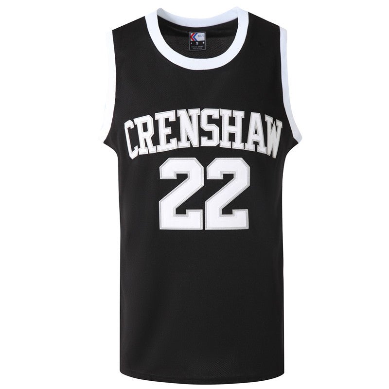 Quincy McCall #22 Crenshaw High School Black Basketball Jersey - Front View