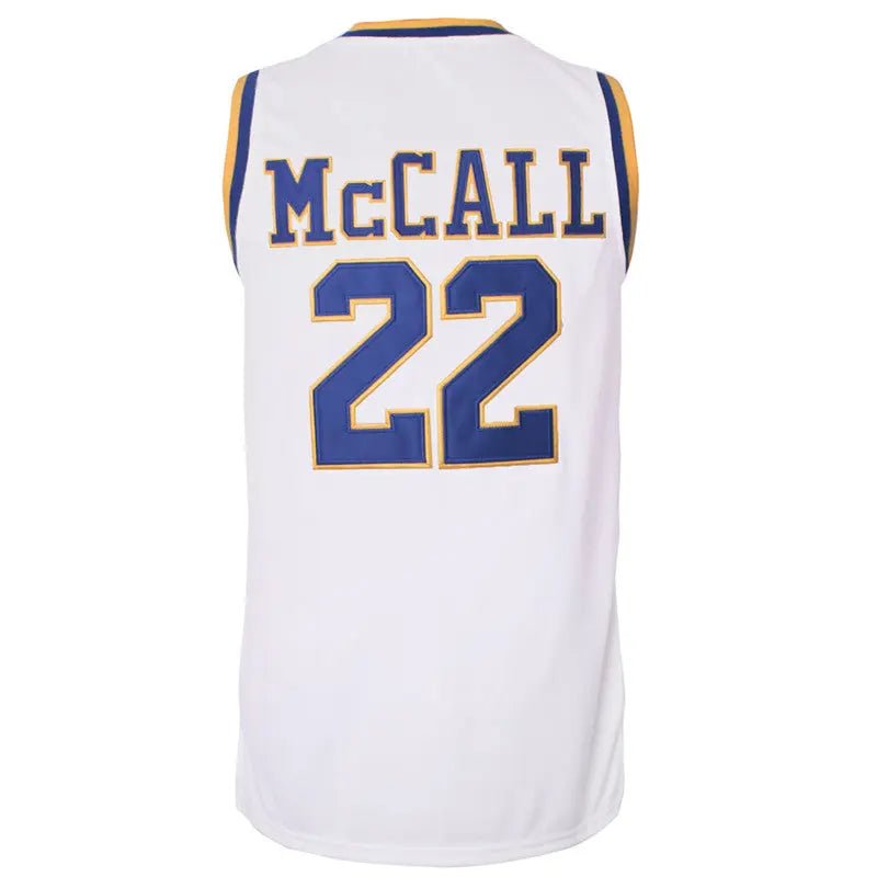 Quincy McCall #22 Crenshaw High School White Jersey - Back View Stitched