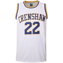 Quincy McCall #22 Crenshaw High School White Basketball Jersey - Front View