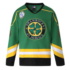 Ross Rhea #3 St. John's Shamrocks Green Hockey Jersey - Front View