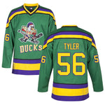 Russ Tyler 56 Mighty Ducks Movie Ice Hockey Jersey JERSEY ONE thumbnail