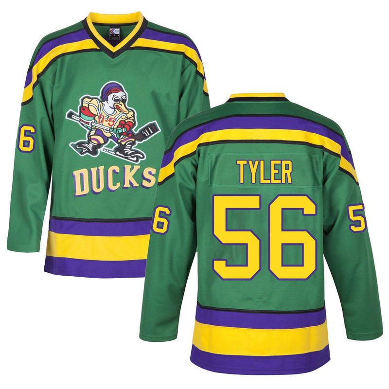 Russ Tyler 56 Mighty Ducks Movie Ice Hockey Jersey JERSEY ONE