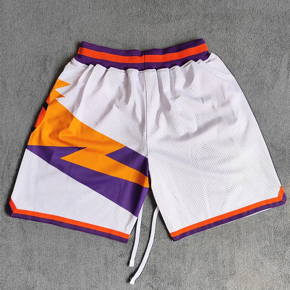 Sun Printed Streetwear Basketball Shorts with Zipper Pockets Jersey One