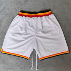 Thunder Printed Streetwear Basketball Shorts with Zipper Pockets Jersey One