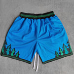 Timber Printed Streetwear Basketball Shorts with Zipper Pockets Jersey One thumbnail