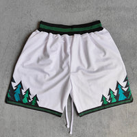 Timber Printed Streetwear Basketball Shorts with Zipper Pockets Jersey One thumbnail