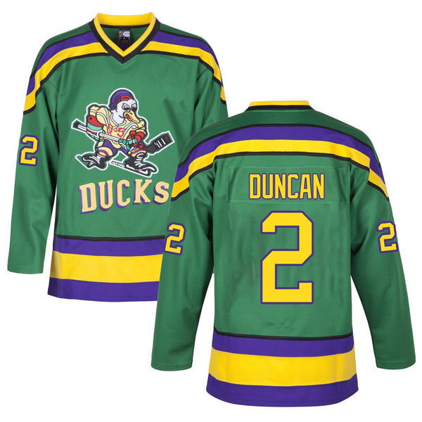 Tommy Duncan 2 Mighty Ducks Movie Ice Hockey Jersey JERSEY ONE