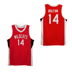 Troy Bolton 14 Wildcat High School Basketball Jersey Jersey One
