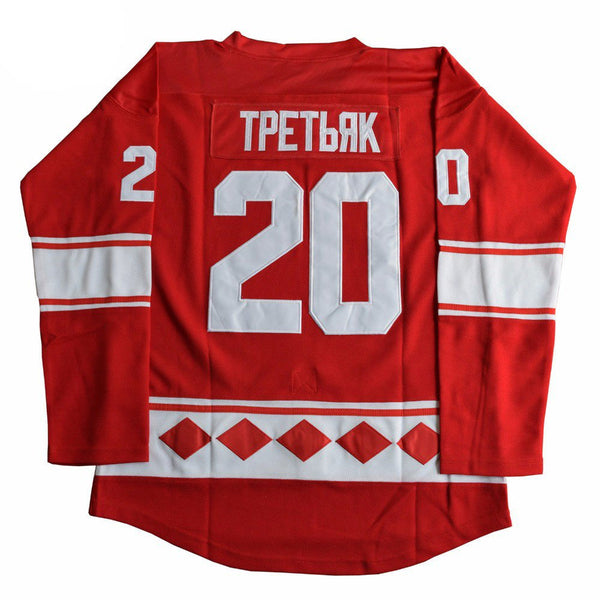 Vladislav Tretiak #20 CCCP Miracle on Ice Hockey Jersey Jersey One