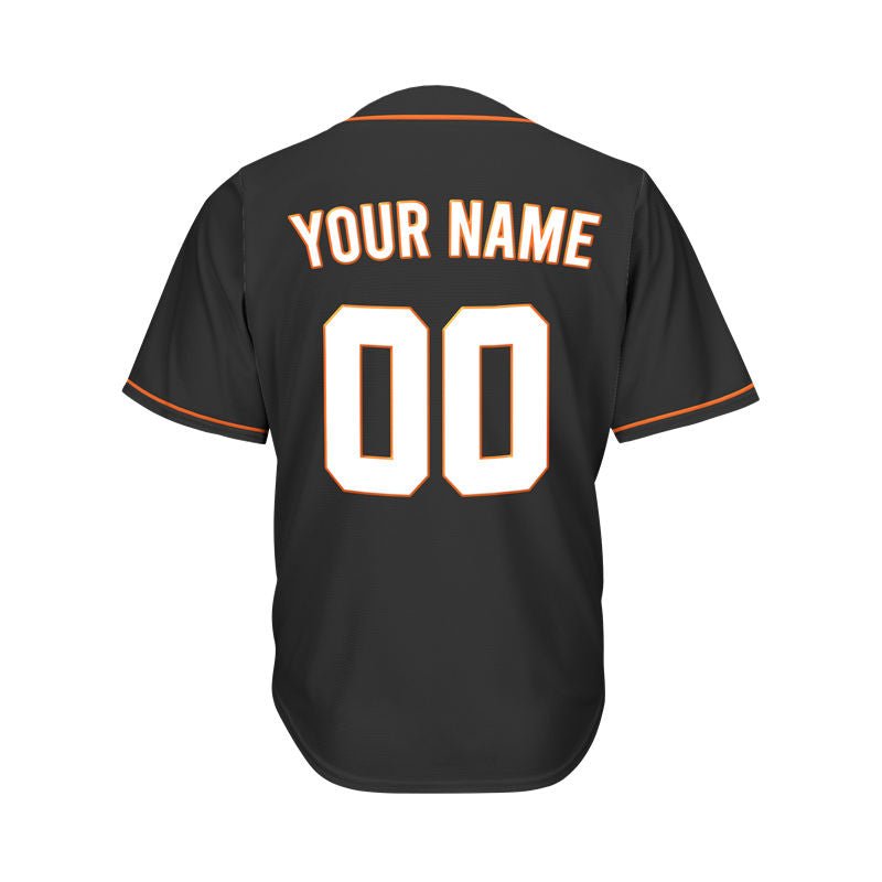 Women's Custom Black Button Down Baseball Jersey