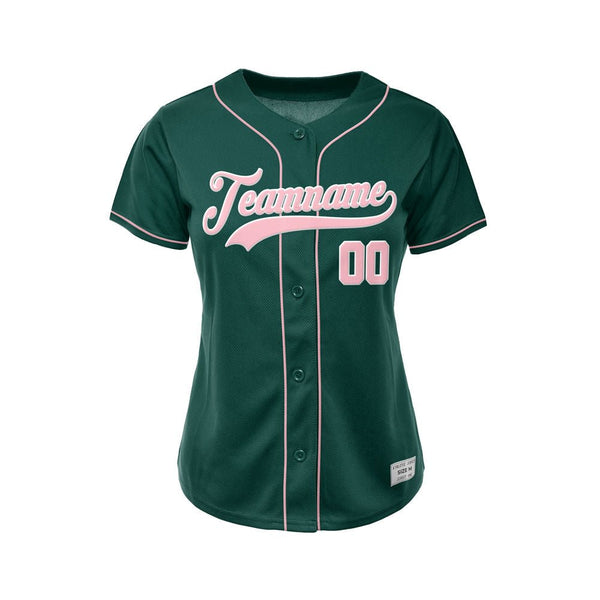 Women&#39;s Custom Deep Green Baseball Jersey