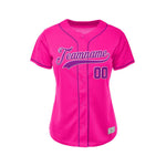 Women's Custom Deep Pink Baseball Jersey thumbnail