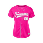 Women's Custom Deep Pink Baseball Jersey thumbnail