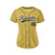 Women Custom Baseball Jersey Gold Black Design Jersey One