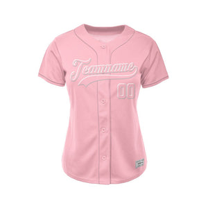 Women Custom Baseball Jersey Pink Pink Design