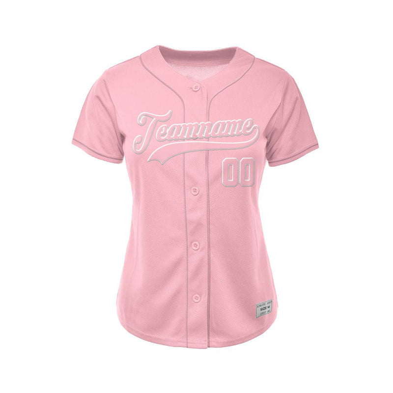 Women Custom Baseball Jersey Pink Pink Design Jersey One
