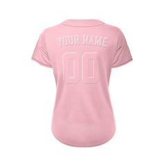 Women Custom Baseball Jersey Pink Pink Design Jersey One