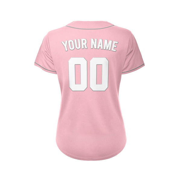 Women&#39;s Custom Pink Baseball Jersey