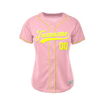 Women's Custom Pink Baseball Jersey thumbnail