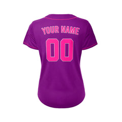 Women's Custom Purple Baseball Jersey