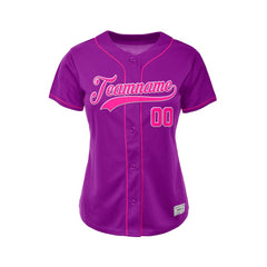 Women's Custom Purple Baseball Jersey