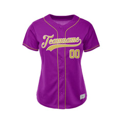 Women's Custom Purple Baseball Jersey