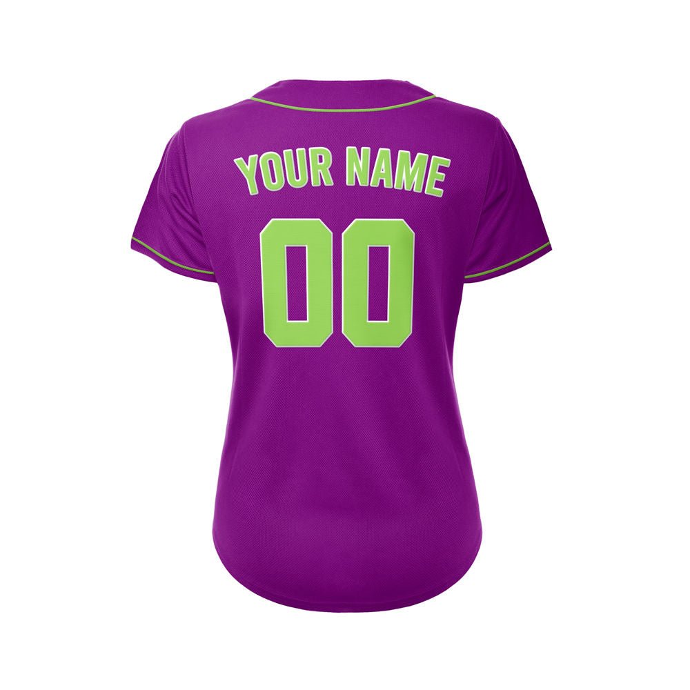 Women's Custom Purple Baseball Jersey