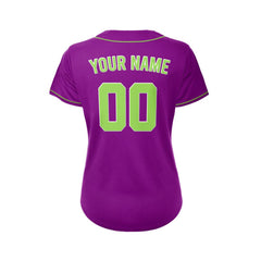 Women's Custom Purple Baseball Jersey