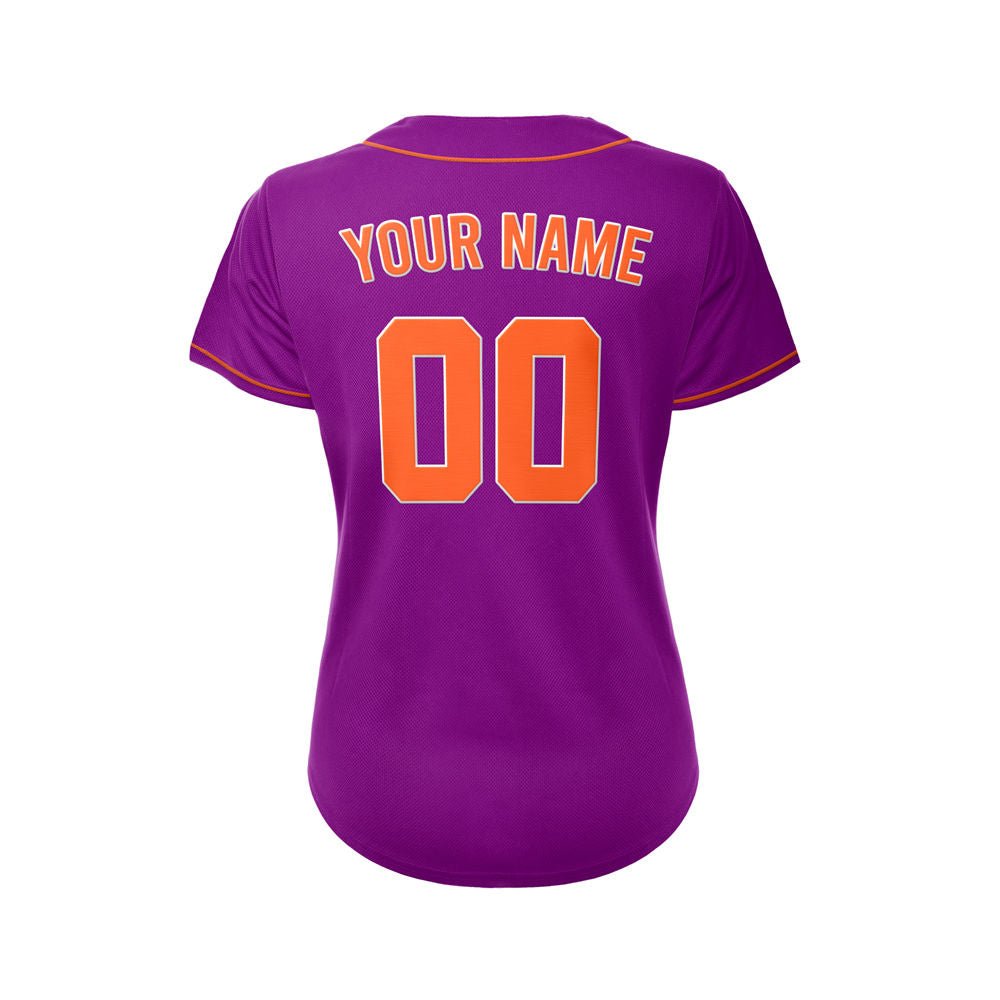 Women's Custom Purple Baseball Jersey