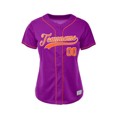 Women's Custom Purple Baseball Jersey