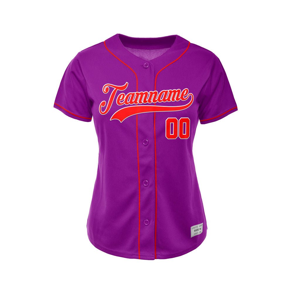 Women's Custom Purple Baseball Jersey