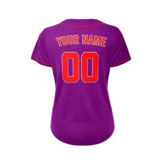 Women's Custom Purple Baseball Jersey