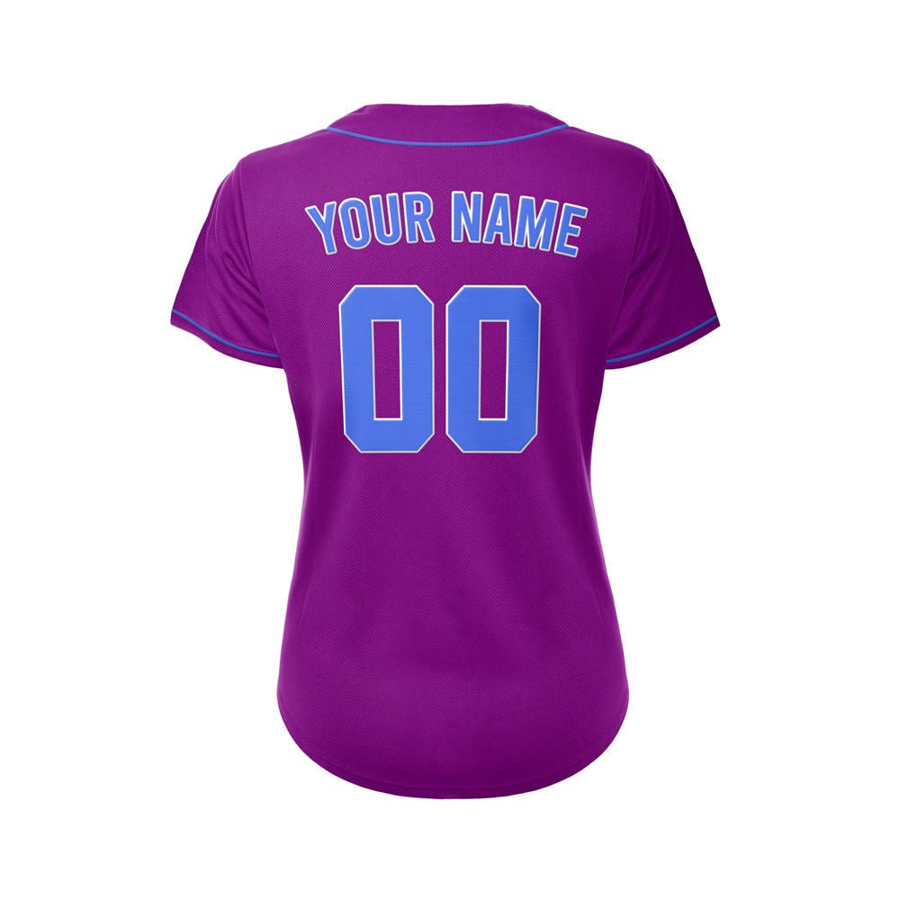 Women's Custom Purple Baseball Jersey