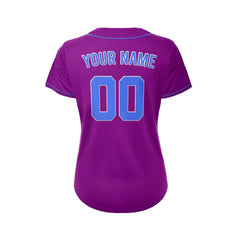Women's Custom Purple Baseball Jersey