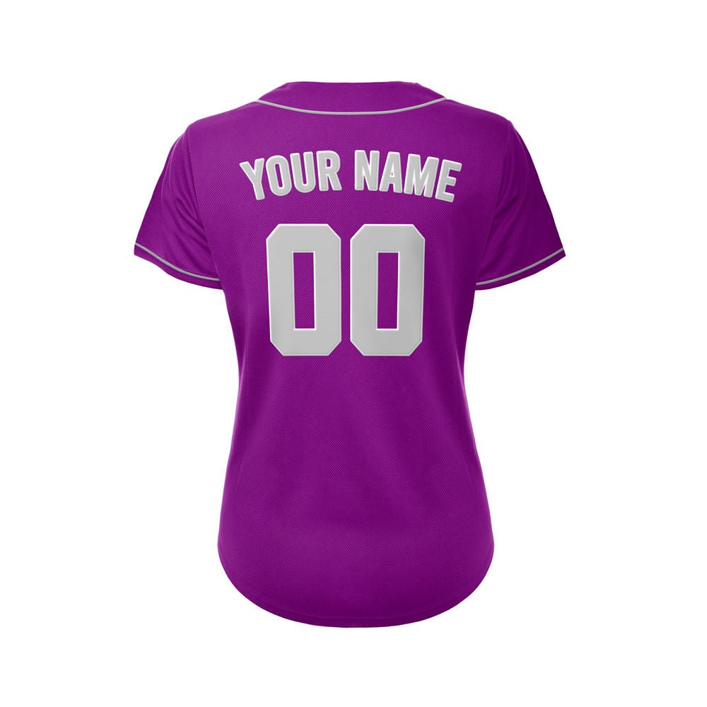 Women's Custom Purple Baseball Jersey