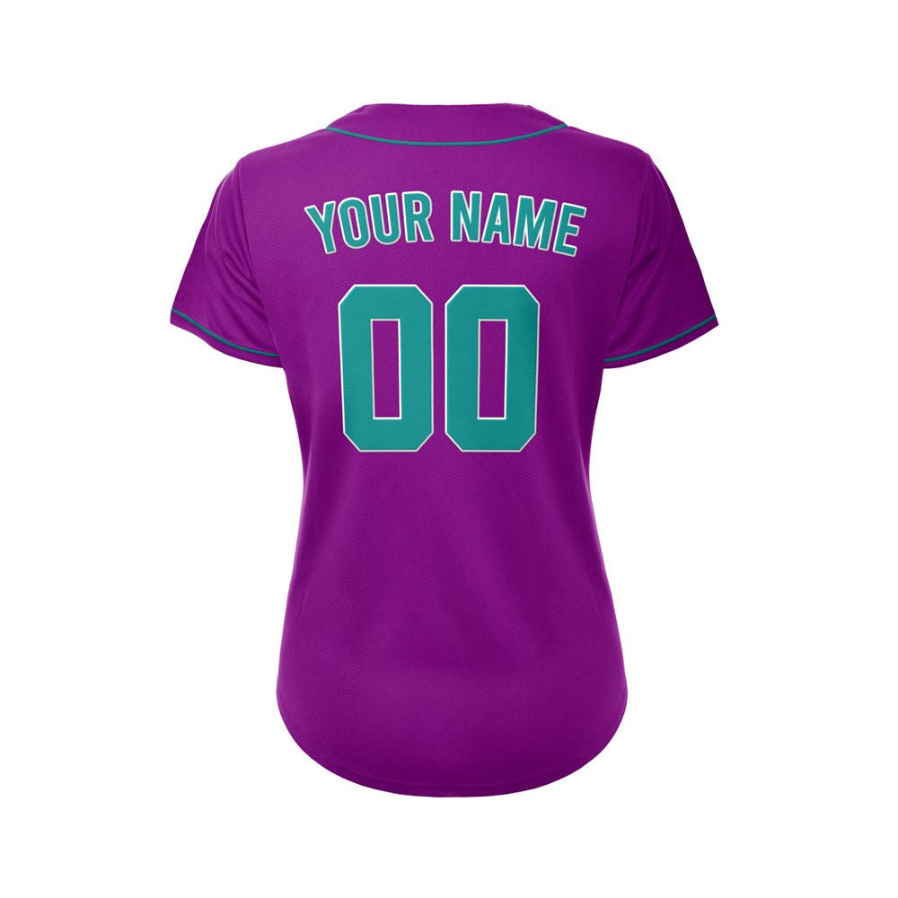 Women's Custom Purple Baseball Jersey