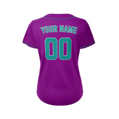 Women's Custom Purple Baseball Jersey