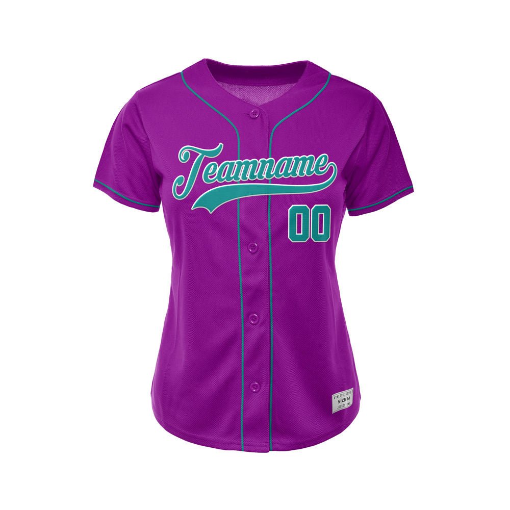 Women's Custom Purple Baseball Jersey
