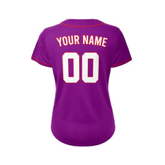 Women's Custom Purple Baseball Jersey