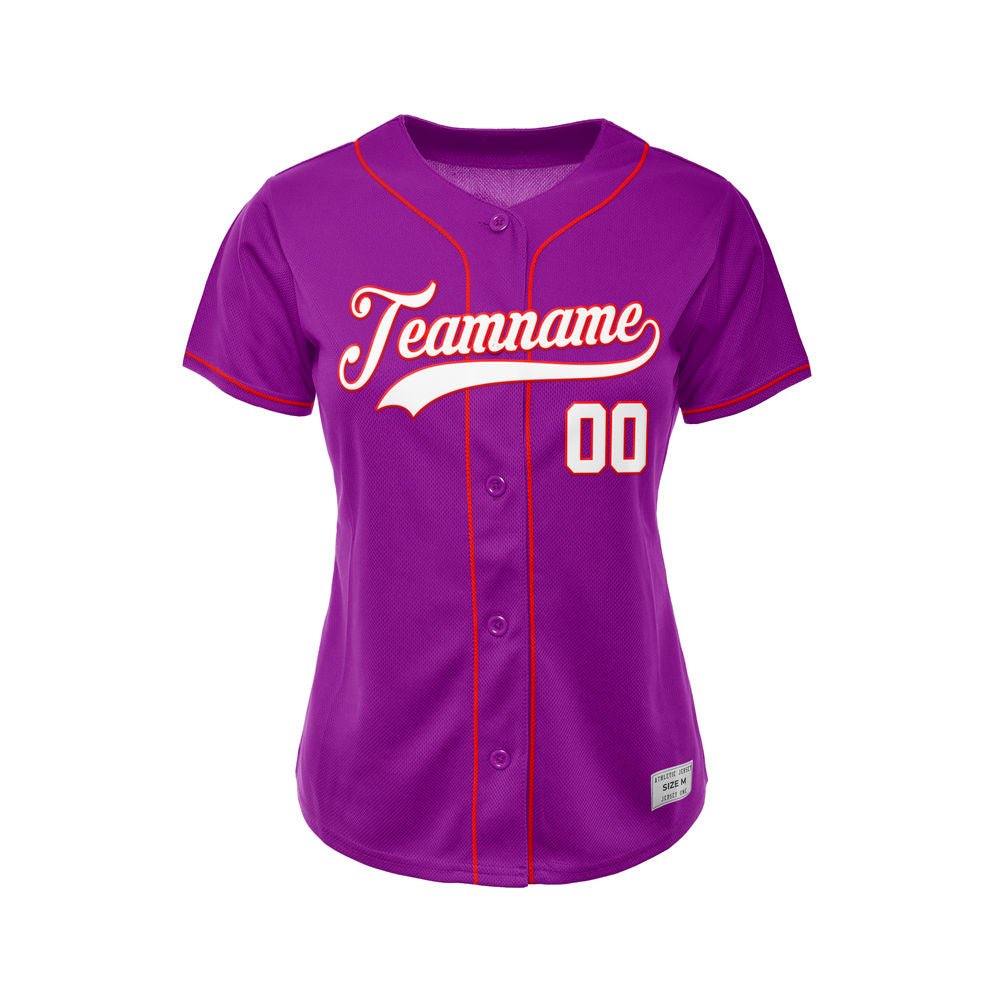 Women's Custom Purple Baseball Jersey