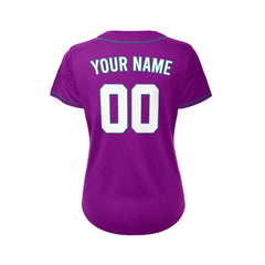 Women's Custom Purple Baseball Jersey