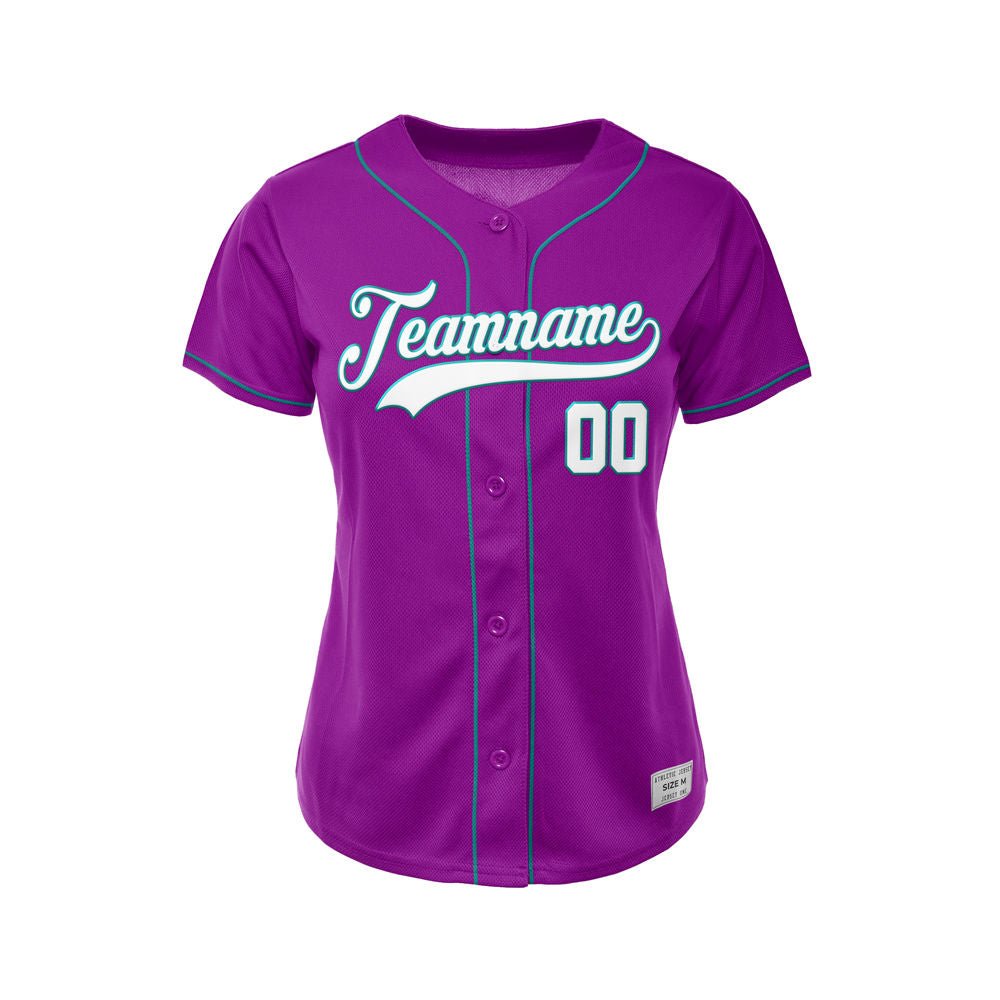 Women's Custom Purple Baseball Jersey