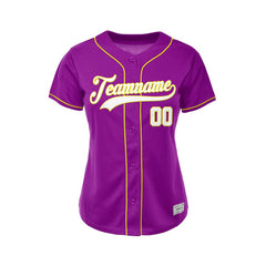 Women's Custom Purple Baseball Jersey