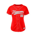 Women's Custom Red Baseball Jersey thumbnail