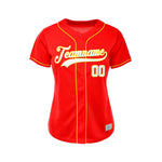 Women's Custom Red Baseball Jersey thumbnail